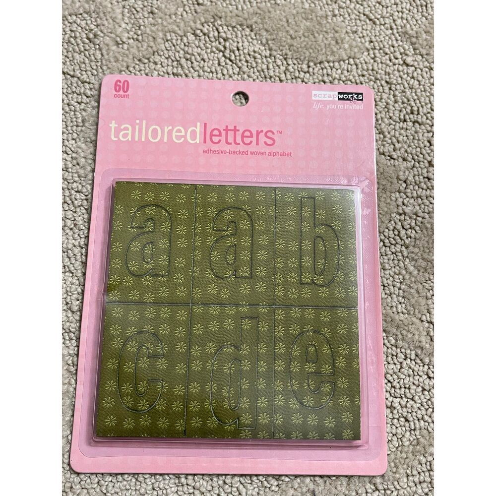 🎀Scrap Works Tailored Letters Adhesive Woven Alphabet Stickers